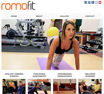 Image of S2UDIO client website for romofit