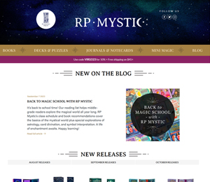 Image of S2UDIO client website for rp mystic (via hachette book group)