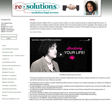 Image of S2UDIO client website for MEDIATE2RESOLUTION.COM