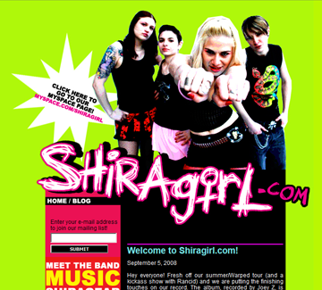 Image of S2UDIO client website for SHIRAGIRL.COM