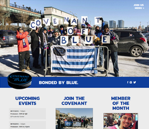 Image of S2UDIO client website for covenant of blue