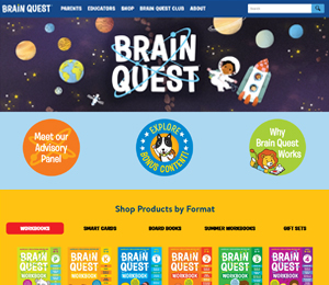 Image of S2UDIO client website for brain quest (via hachette book group)